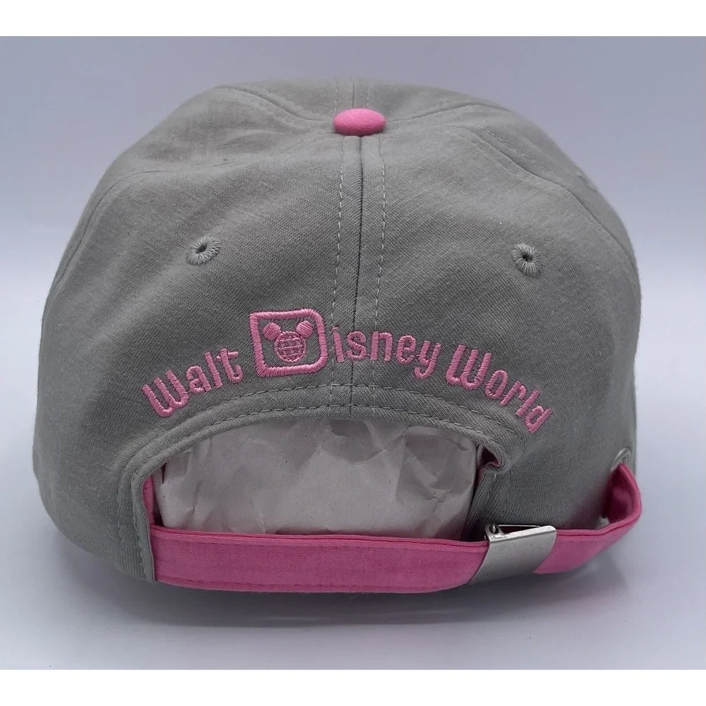 Walt Disney World Pink Sequin Mickey‎ Mouse Baseball Cap Hat Gray Adult 57-61CM